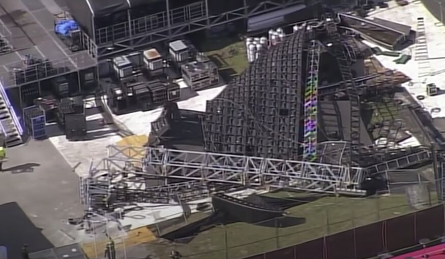Un enorme video wall se derrumba un día antes del festival de música